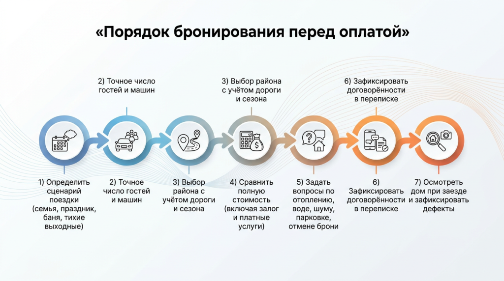 Порядок бронирования перед оплатой